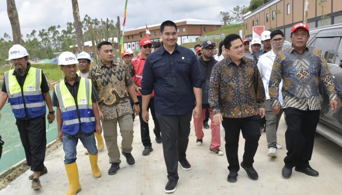 Erick Thohir dan Menpora Dito Cek Kesiapan Fasilitas Latihan PSSI di Ibu Kota Nusantara